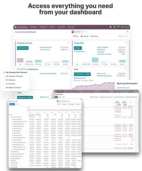 Accounting odoo MDI